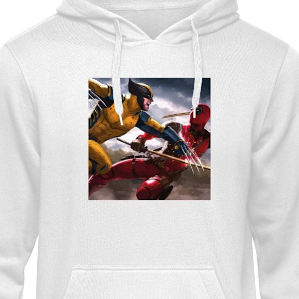 Barn-Hettegenser | Myk Hettegenser for Barn Wolverine Deadpool hvit 9-11 År