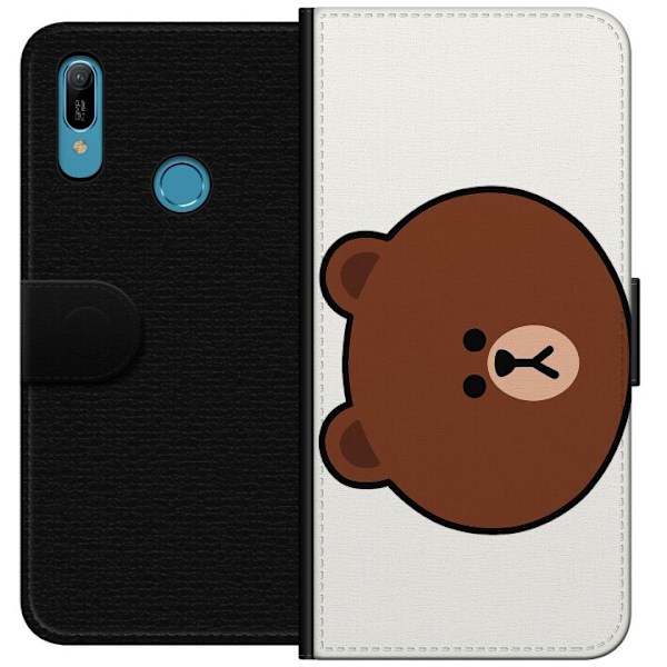 Huawei Y6 (2019) Lompakkokotelo line friends brown
