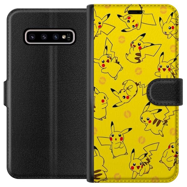 Kompatibelt Lommeboketui til Samsung Galaxy S10+ Pikachu