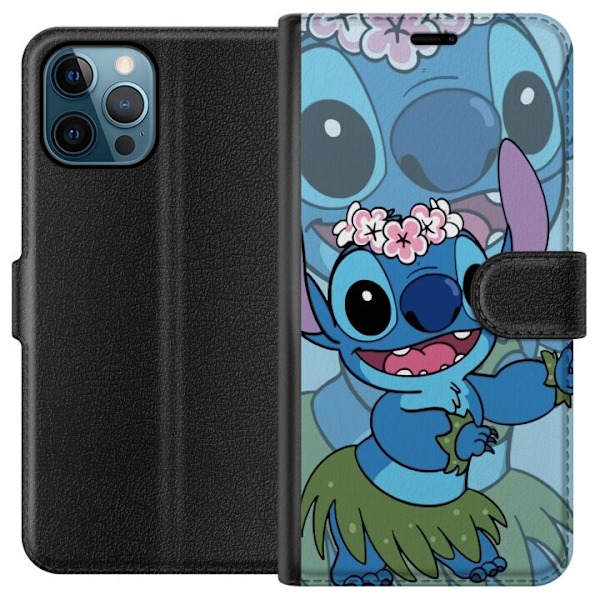 Apple iPhone 12 Pro Max Tegnebogsetui Stitch under Stjernerne - Magisk Anime-stil
