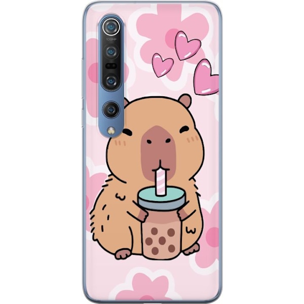 Xiaomi Mi 10 Pro 5G Läpinäkyvä kuori Kawaii Capybara Sydän
