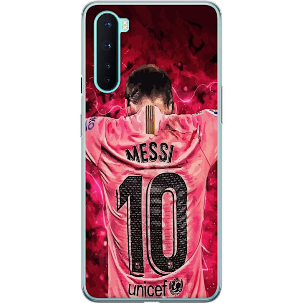OnePlus Nord Gennemsigtig cover Messi Fodbold Barcelona Argentina Motiv Legendarisk Spiller FC Barcelona Nummer 10 Sport Fodbold