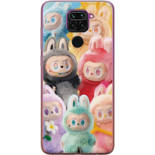 Xiaomi Redmi Note 9 Gjennomsiktig deksel Labubu Skissestil