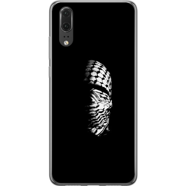 Huawei P20 Genomskinligt Skal Keffiyeh-mönster – klassisk svartvit palestinasjal med kulturell tyngd