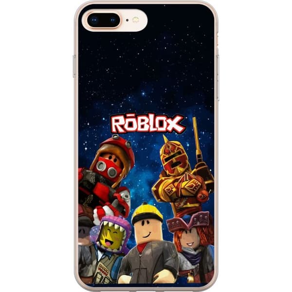 Kompatibelt Mobildeksel til Apple iPhone 7 Plus Roblox romfigurer spillkarakterer stjernehimmel gaming blå