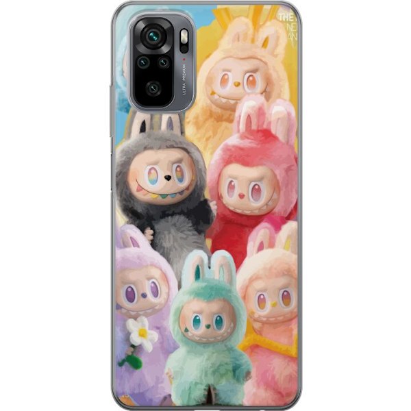 Xiaomi Redmi Note 10 Genomskinligt Skal Labubu Sketch Style