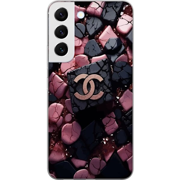 Samsung Galaxy S22+ 5G Gennemsigtig cover Chanel Sort og Lyser