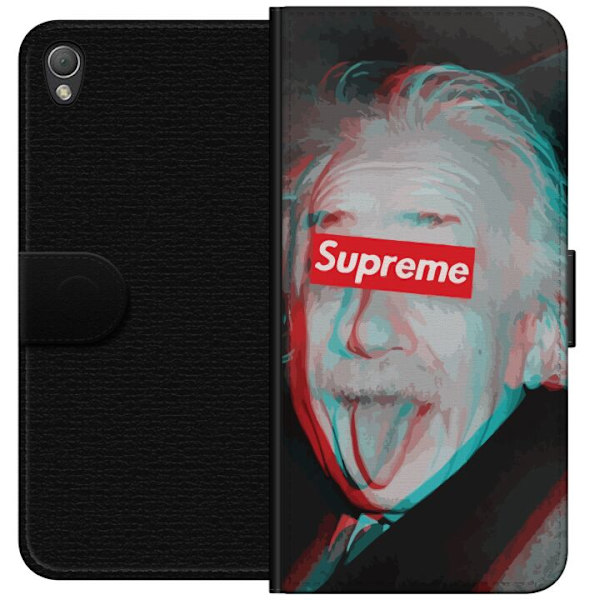 Sony Xperia Z3 Lompakkokotelo Supreme Albert Einstein 3D Motiivi Katumuoti Suunnittelu Suosittu Tiede Ikoni Kaupunkitaide