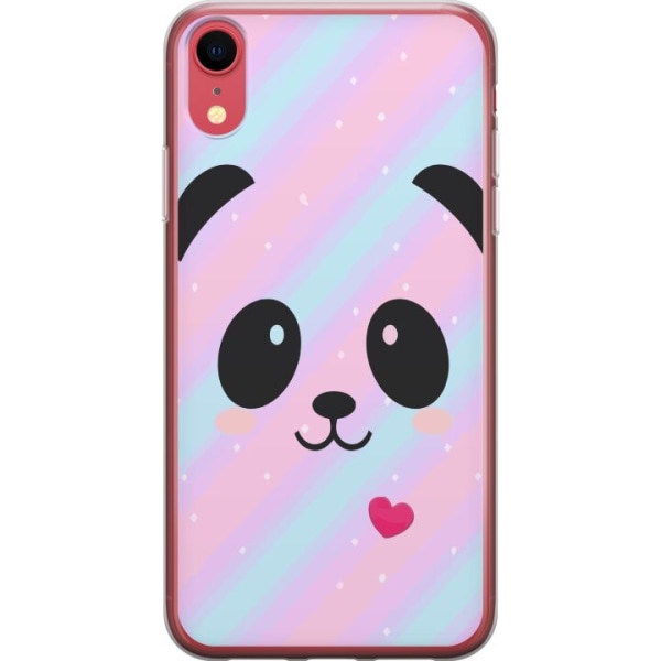 Apple iPhone XR Gennemsigtig cover Regnbue Panda