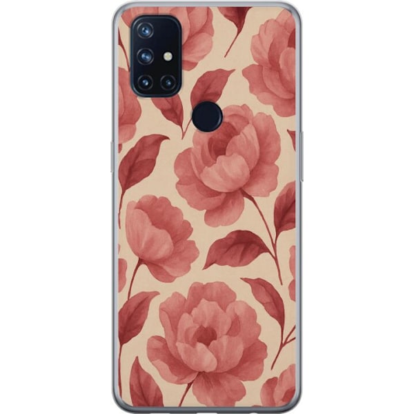 OnePlus Nord N10 5G Läpinäkyvä kuori Ruusun Kukinta
