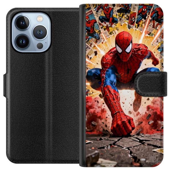 Kompatibelt Lommeboketui til Apple iPhone 13 Pro Spider Man action