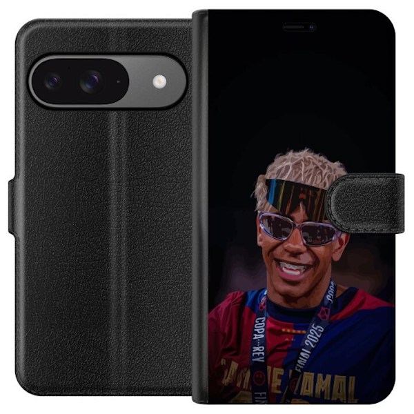Google Pixel 9 Tegnebogsetui Lamine Yamal mobiltaske i elegant sportsdesign