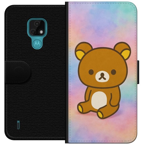 Motorola Moto E7 Tegnebogsetui Kawaii Sanrio Rilakkuma