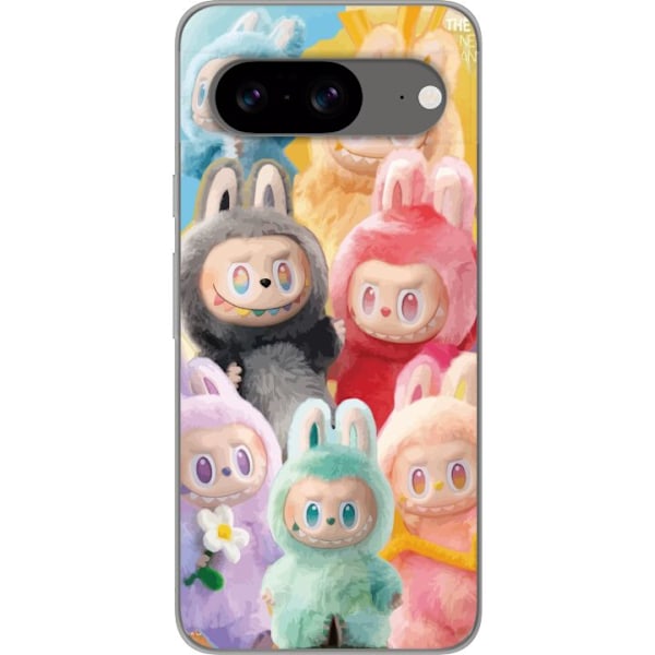 Google Pixel 8 Läpinäkyvä kuori Labubu Luonnos Tyyli