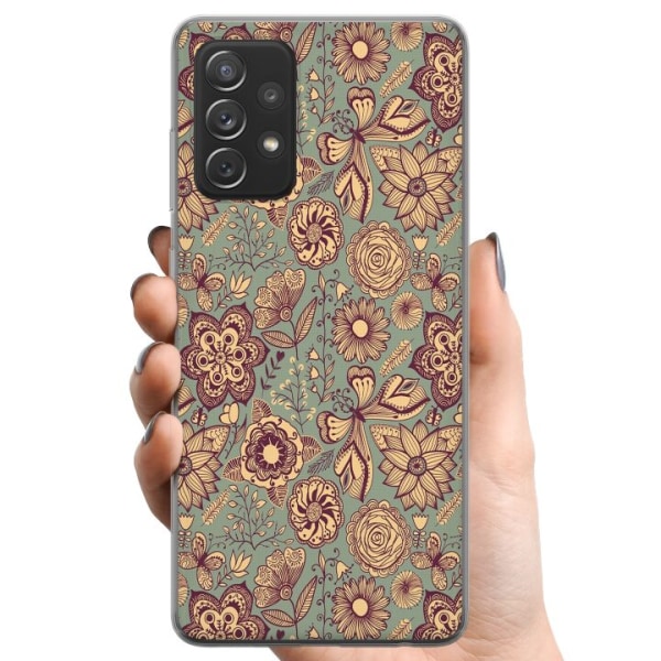 Samsung Galaxy A52 5G TPU Mobilcover Vintage Blomster