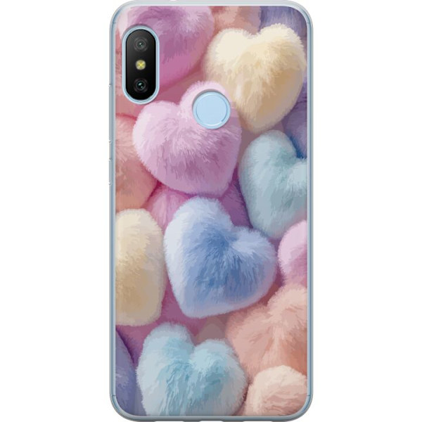 Xiaomi Mi A2 Lite Läpinäkyvä kuori Sydämet Rakkaus Graafinen Suunnittelu Romanttinen Teema Suosittu Symboli Graafinen Malli Koristelu