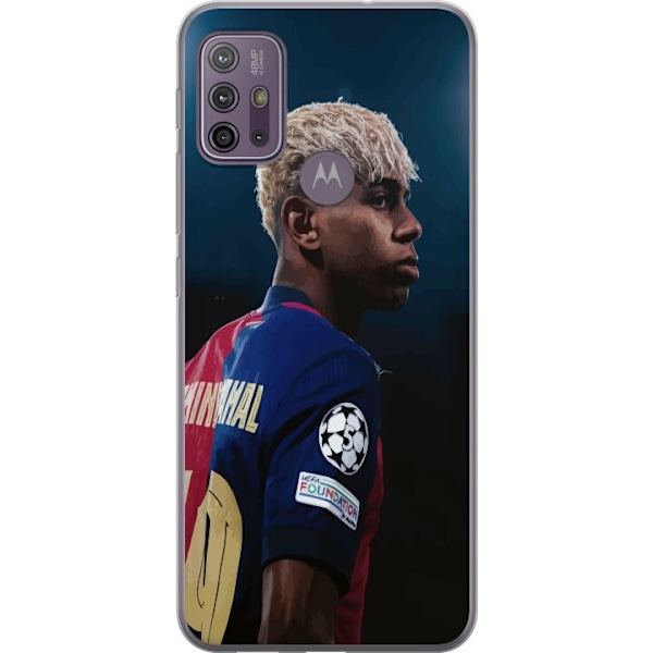 Motorola Moto G10 Läpinäkyvä kuori Lamine Yamal - Barcelonan ihmelapsi fokuksessa