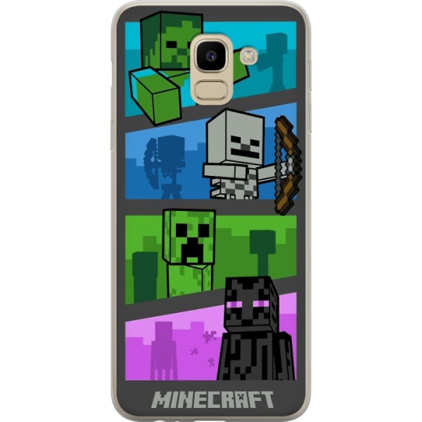 Samsung Galaxy J6 Läpinäkyvä kuori Minecraft