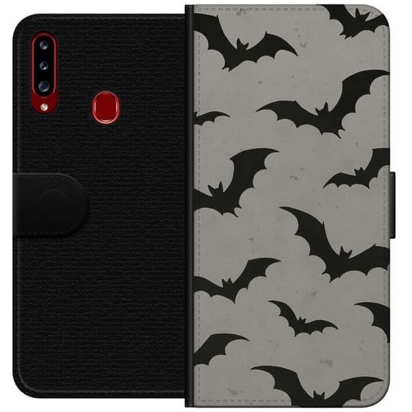 Kompatibelt Plånboksfodral till Samsung Galaxy A20s Flutterprint