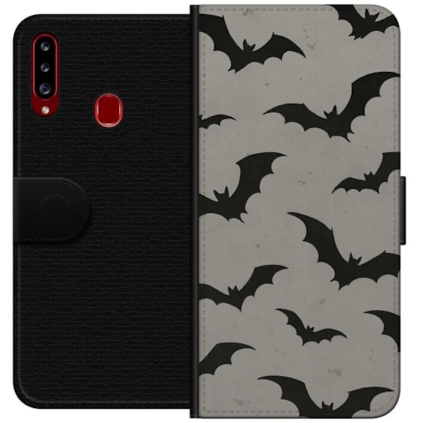 Samsung Galaxy A20s Tegnebogsetui Flutterprint