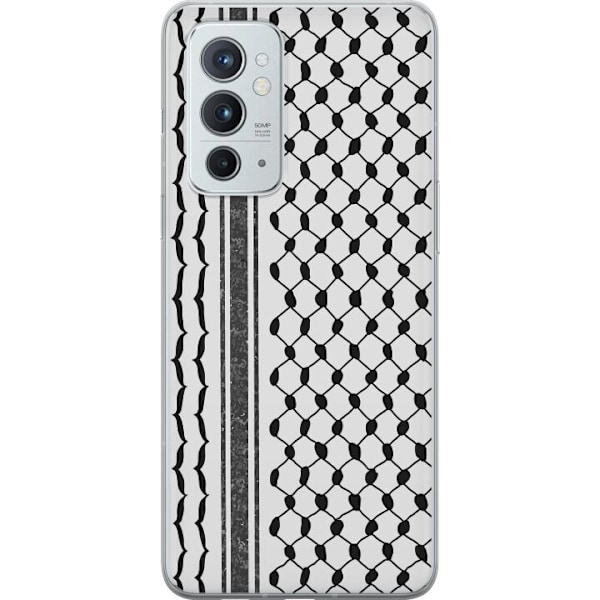 OnePlus 9RT 5G Läpinäkyvä kuori Palestiinalainen kuvio - perinteiseen tyyliin inspiroima keffiyeh-kangas
