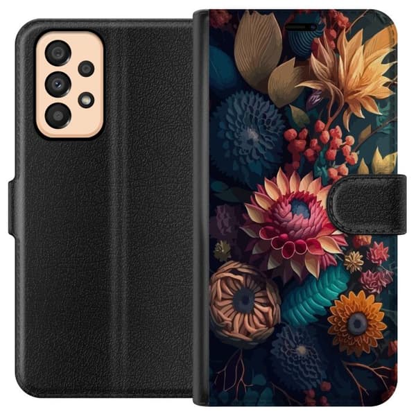 Kompatibelt Plånboksfodral till Samsung Galaxy A33 5G Blommor