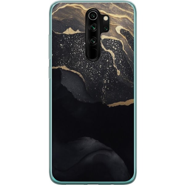 Xiaomi Redmi Note 8 Pro  Genomskinligt Skal Svart guld abstrakt