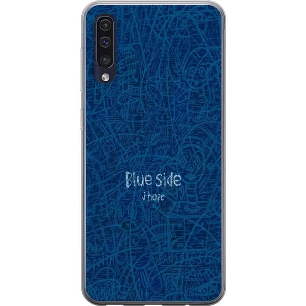 Kompatibelt Mobildeksel til Samsung Galaxy A50 Blue Side klotter blå