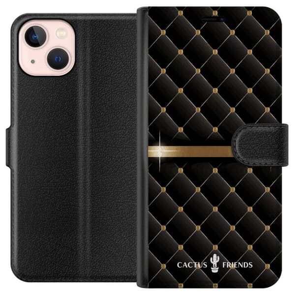 Kompatibel Tegnebogsetui til Apple iPhone 13 mini Kaktus og venner – NightQuilt