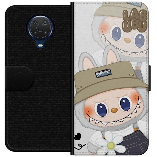 Nokia G20 Lompakkokotelo Labubu Minimal Mood - Yksinkertainen ja tyylikäs hirviösuunnittelu