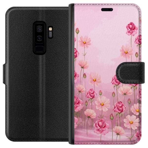 Kompatibel Tegnebogsetui til Samsung Galaxy S9+ Kronbladsdrøm Blød blush