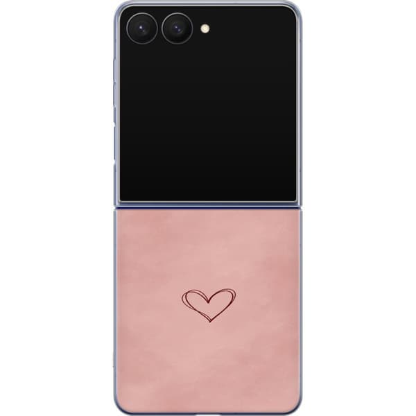 Kompatibelt Mobildeksel til Samsung Galaxy Z Flip7 Rosa hjerte rosa