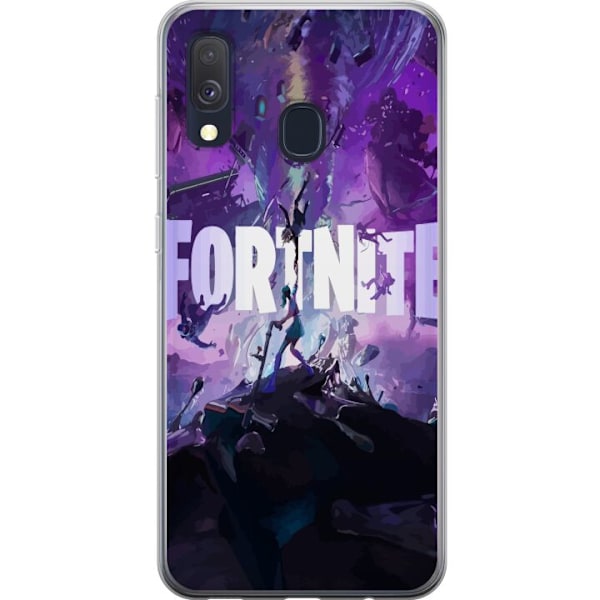 Samsung Galaxy A40 Läpinäkyvä kuori Fortnite