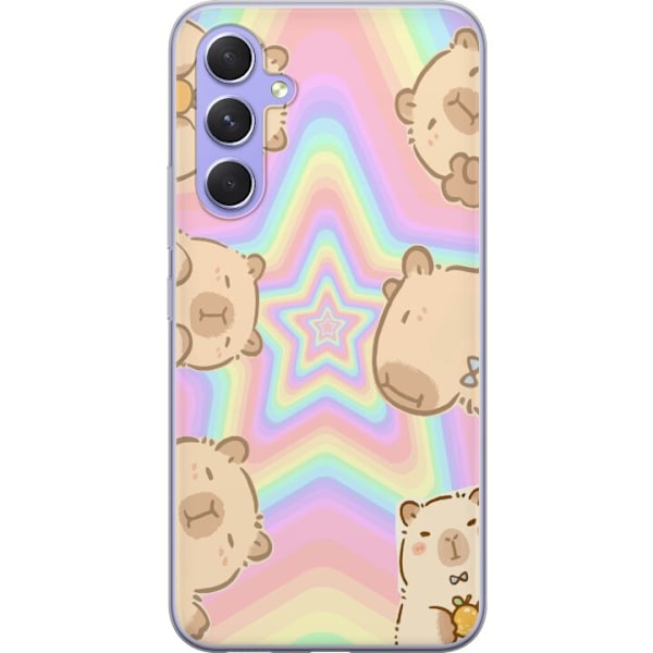 Samsung Galaxy A54 Läpinäkyvä kuori Kawaii Capybara Galaxy