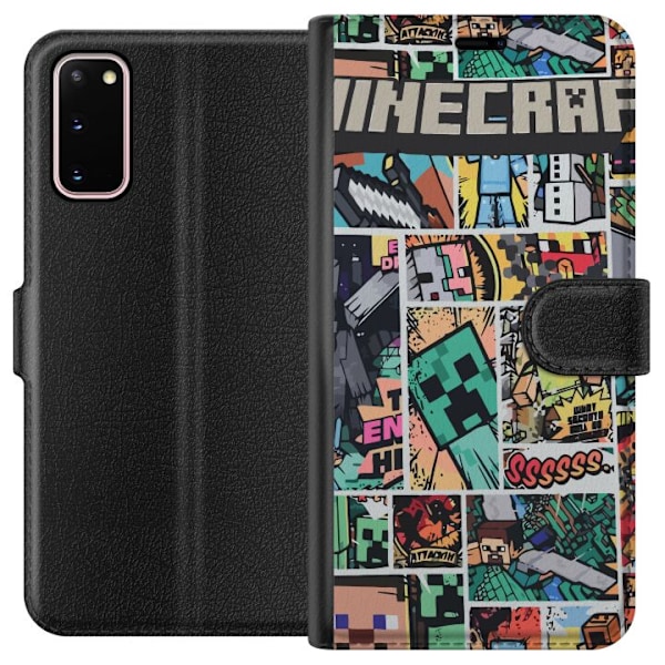 Samsung Galaxy S20 Lompakkokotelo Minecraft Taide