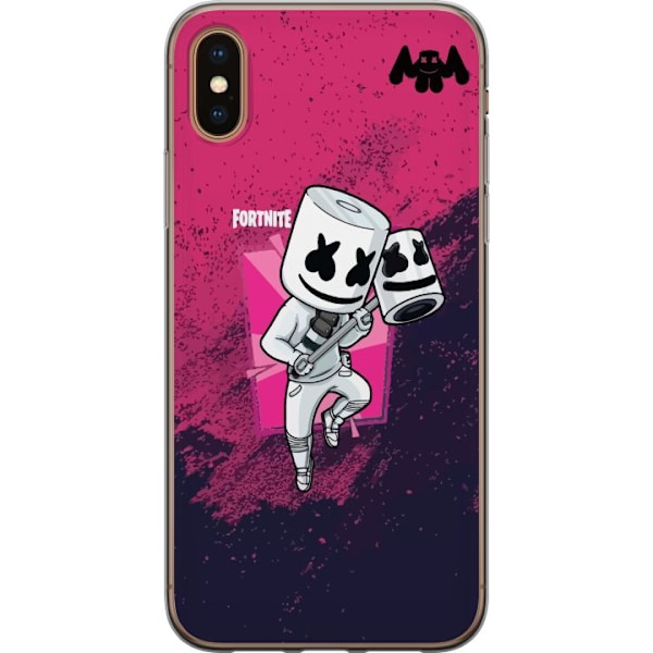 Apple iPhone XS Max Gennemsigtig cover Marshmello Fortnite Ski