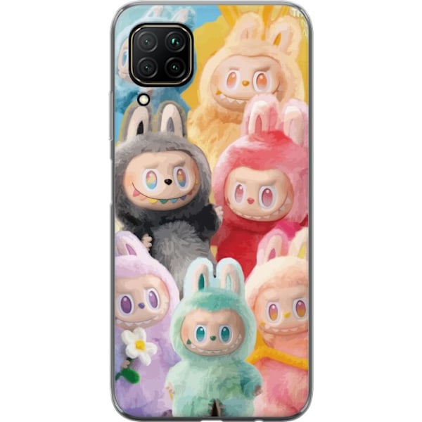 Huawei P40 lite Genomskinligt Skal Labubu Sketch Style – Handritat monster i tusch