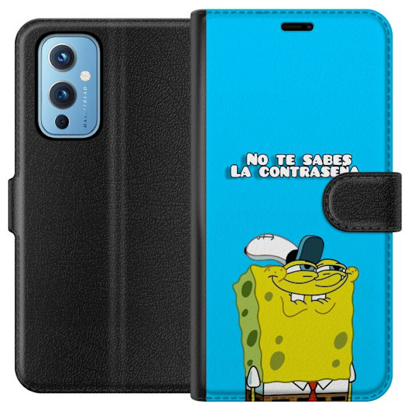 OnePlus 9 Tegnebogsetui SvampeBob Firkant