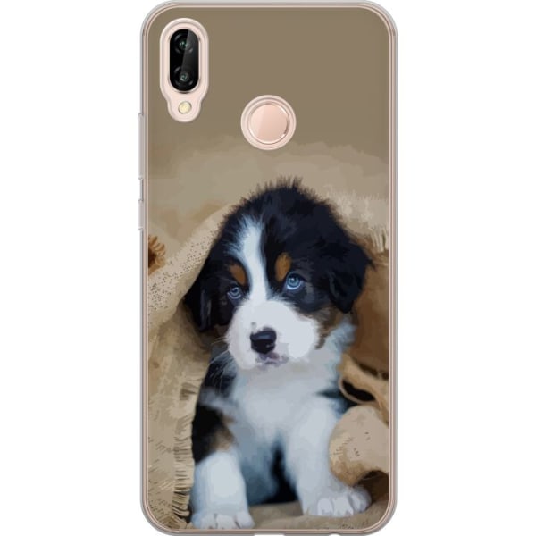 Huawei P20 lite Gjennomsiktig deksel Hundebaby