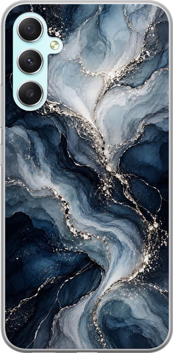Kompatibelt Mobilskal till Samsung Galaxy A34 Blå agat blå