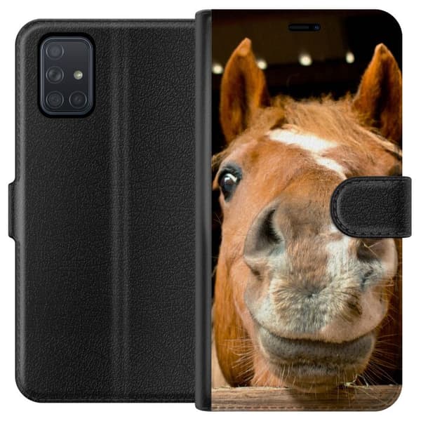 Kompatibel Tegnebogsetui til Samsung Galaxy A71 Glade Hest
