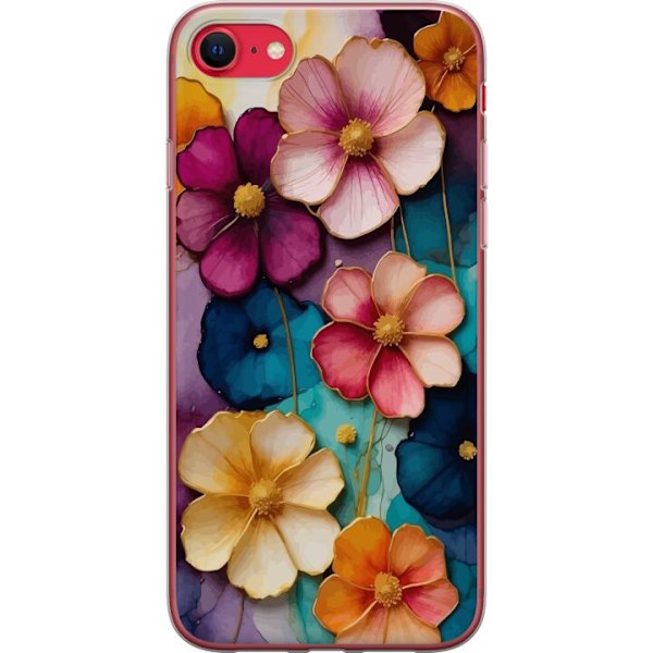 Apple iPhone 8 Gennemsigtig cover Blomster Farver