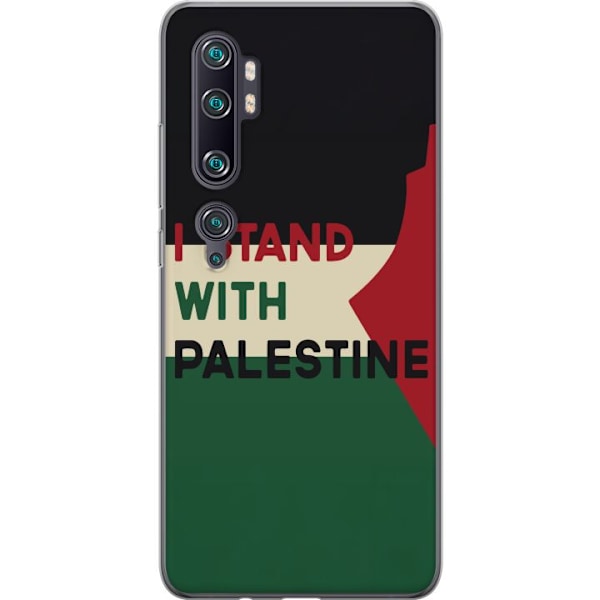 Xiaomi Mi Note 10 Pro Läpinäkyvä kuori Pysähdy Palestiinan
