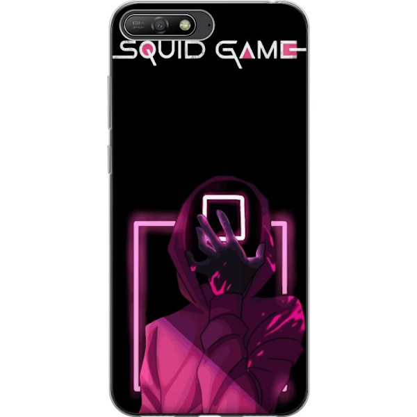 Huawei Y6 (2018) Läpinäkyvä kuori Squid Game Teema Suosittu Sarja Motiivi Graafinen Ikoninen Suunnittelu Aasialainen Popkulttuuri Jännitys Draama