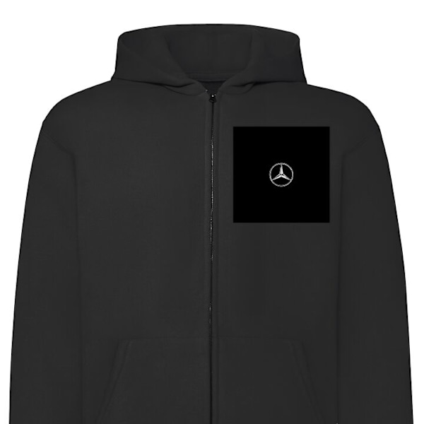 Zip-Hoodie | Hættetrøje med Lynlås til Voksne Mercedes-Benz sort L