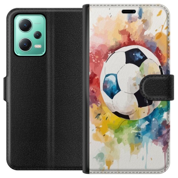 Xiaomi Redmi Note 12 Plånboksfodral Fotboll