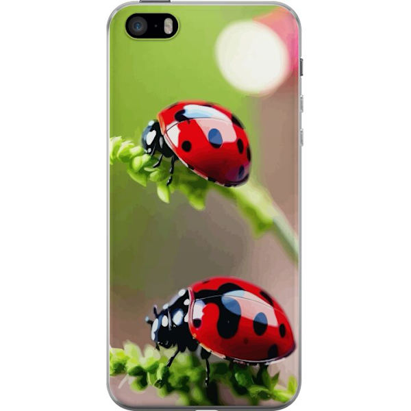 Apple iPhone SE (2016) Läpinäkyvä kuori Leppäkerttu Hyönteinen Onni Symboli Luontoaihe Suosittu Graafinen Motiivi Koristelu Kesäkiertue