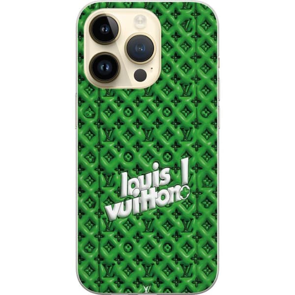 Kompatibelt Mobildeksel til Apple iPhone 15 Pro Inspirert grønt monogram med logo grønn