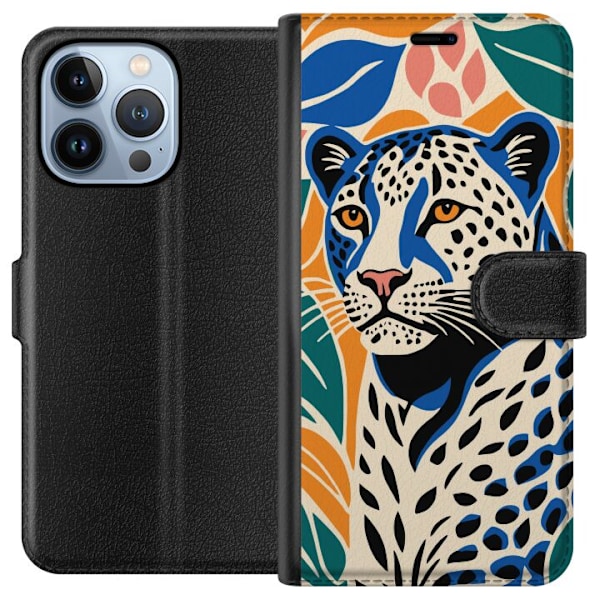 Apple iPhone 13 Pro Tegnebogsetui Majestætiske Leopard