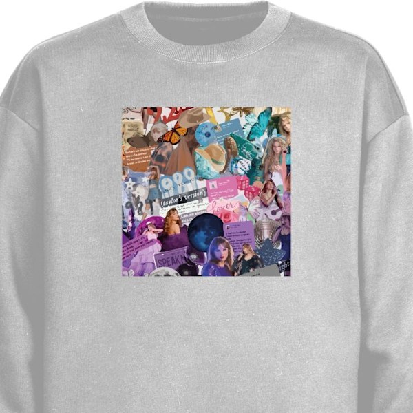 Sweatshirt for Voksen | Klassisk Collegegenser Taylor Swift grå L